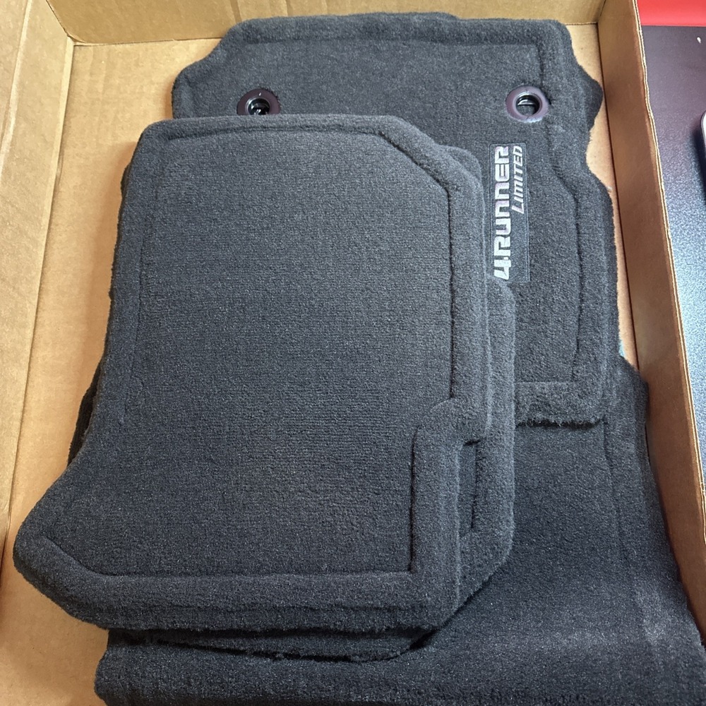 2025 Toyota 4Runner Limited Floor Mats Black Carpet W/o 3rd Row PT-908-89250-02